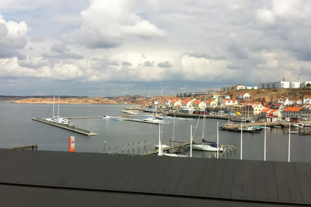 Utsikt över hamn