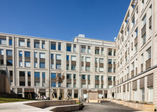 A four story building in modern building design.